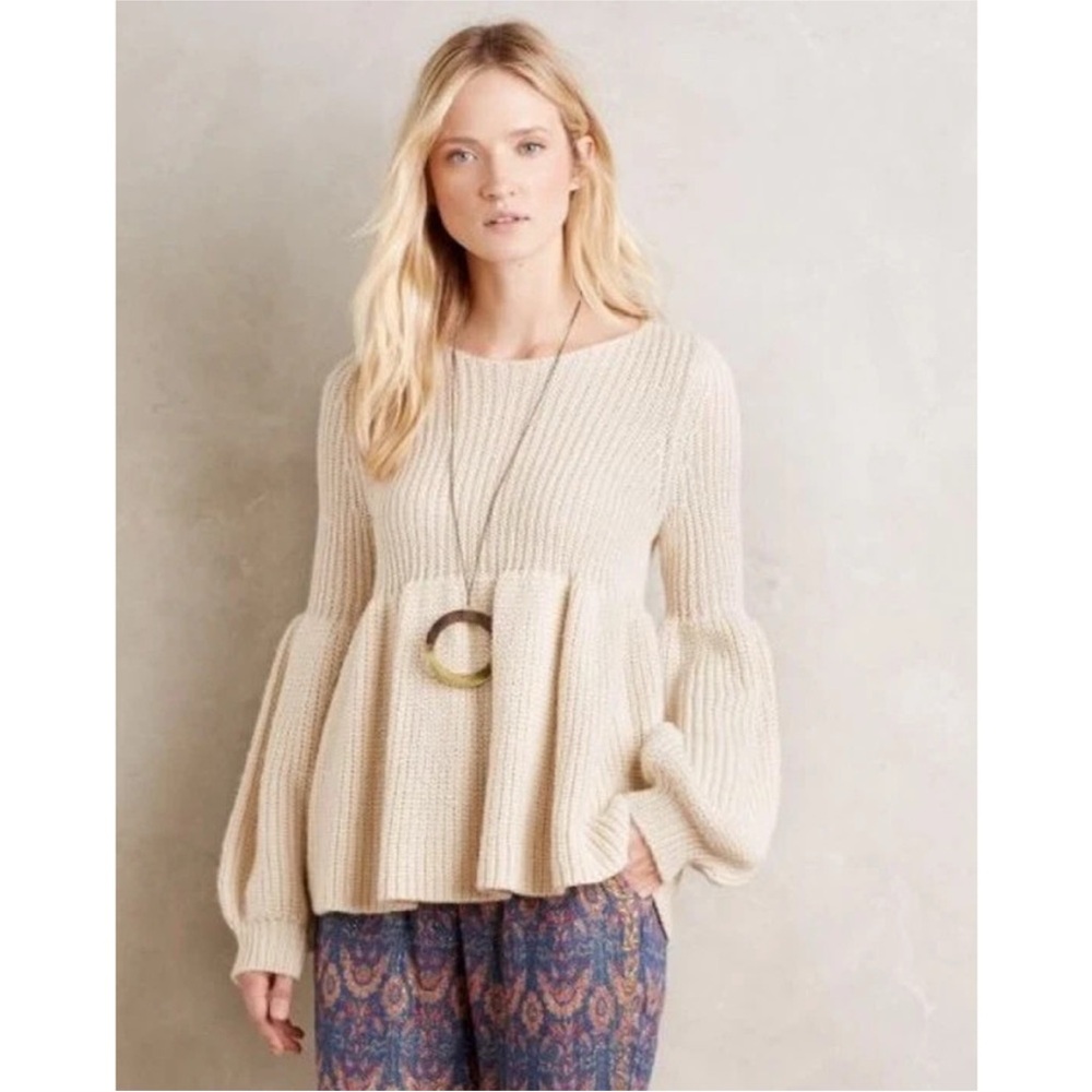 Mes Demoiselles North Cream Wool Alpaca Blend Sweater